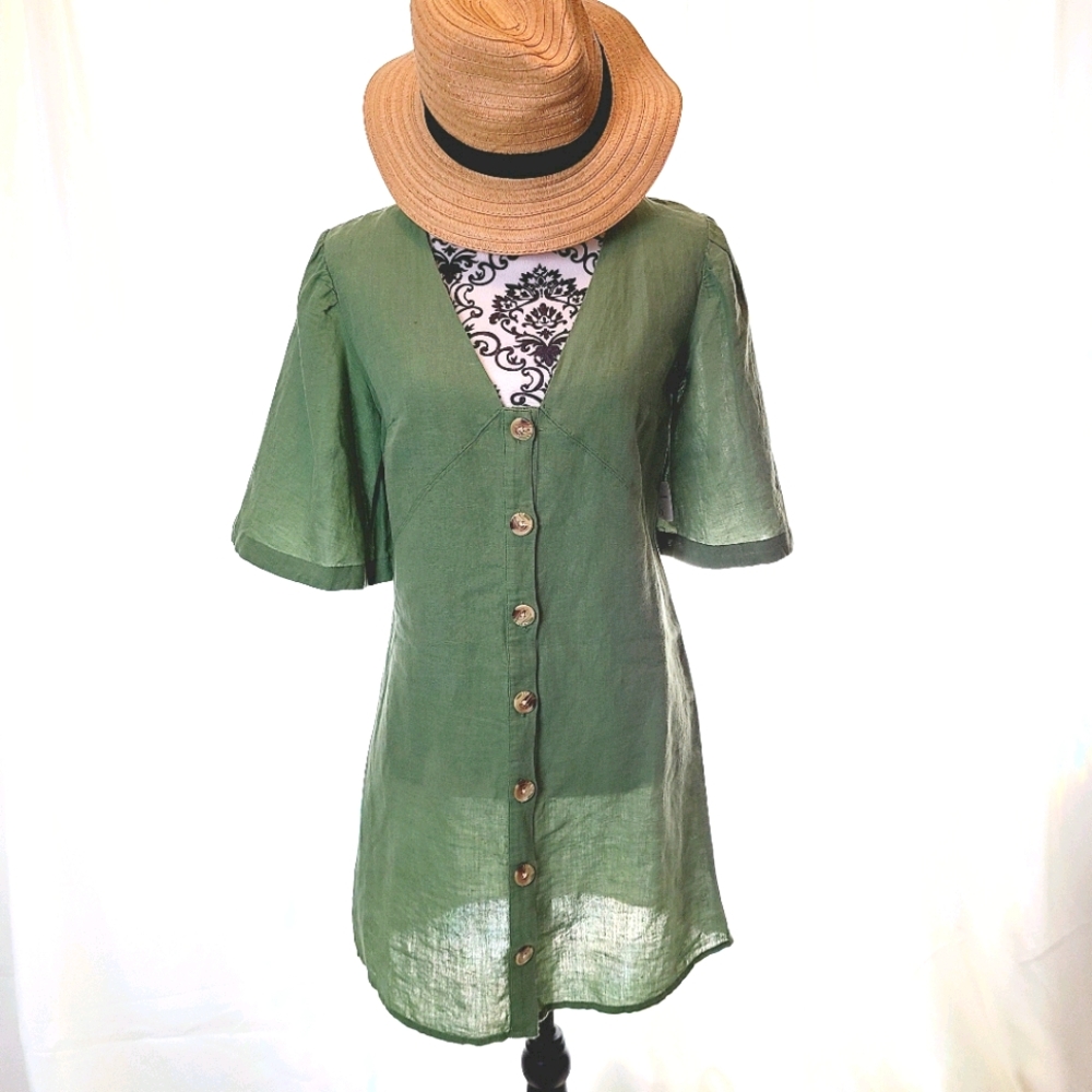 NWT buttondown mini dress